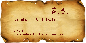 Palmhert Vilibald névjegykártya